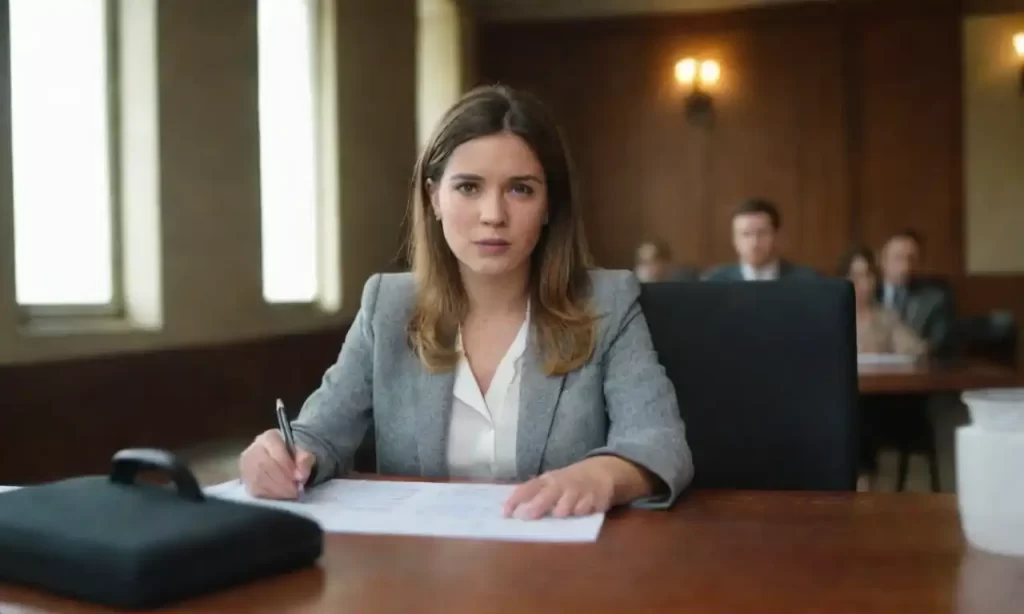 Candidatos revisando un documento con requisitos y expectativas laborales en una sala de entrevistas.