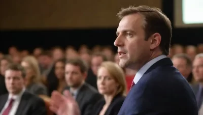 El líder del pensamiento hablando en una conferencia