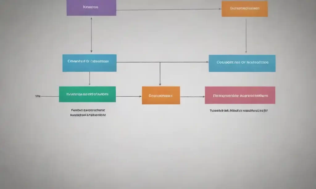 Diagrama que muestra los componentes interconectados de la arquitectura empresarial dentro de una organización moderna.